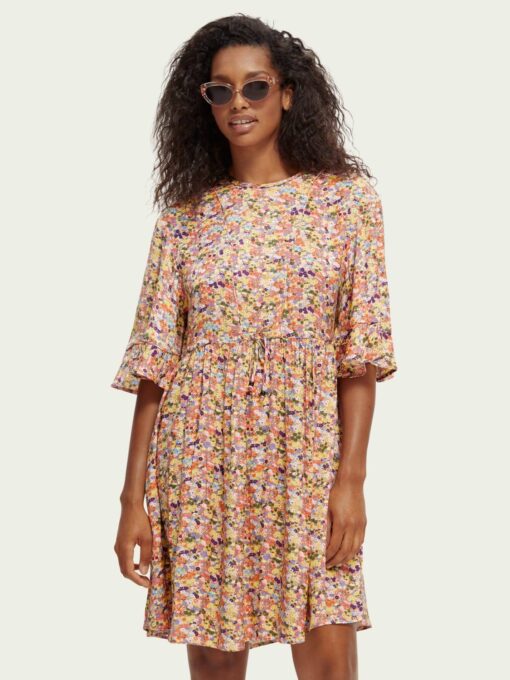 Scotch & Soda 168669: T-shirt style flounce-sleeved dress