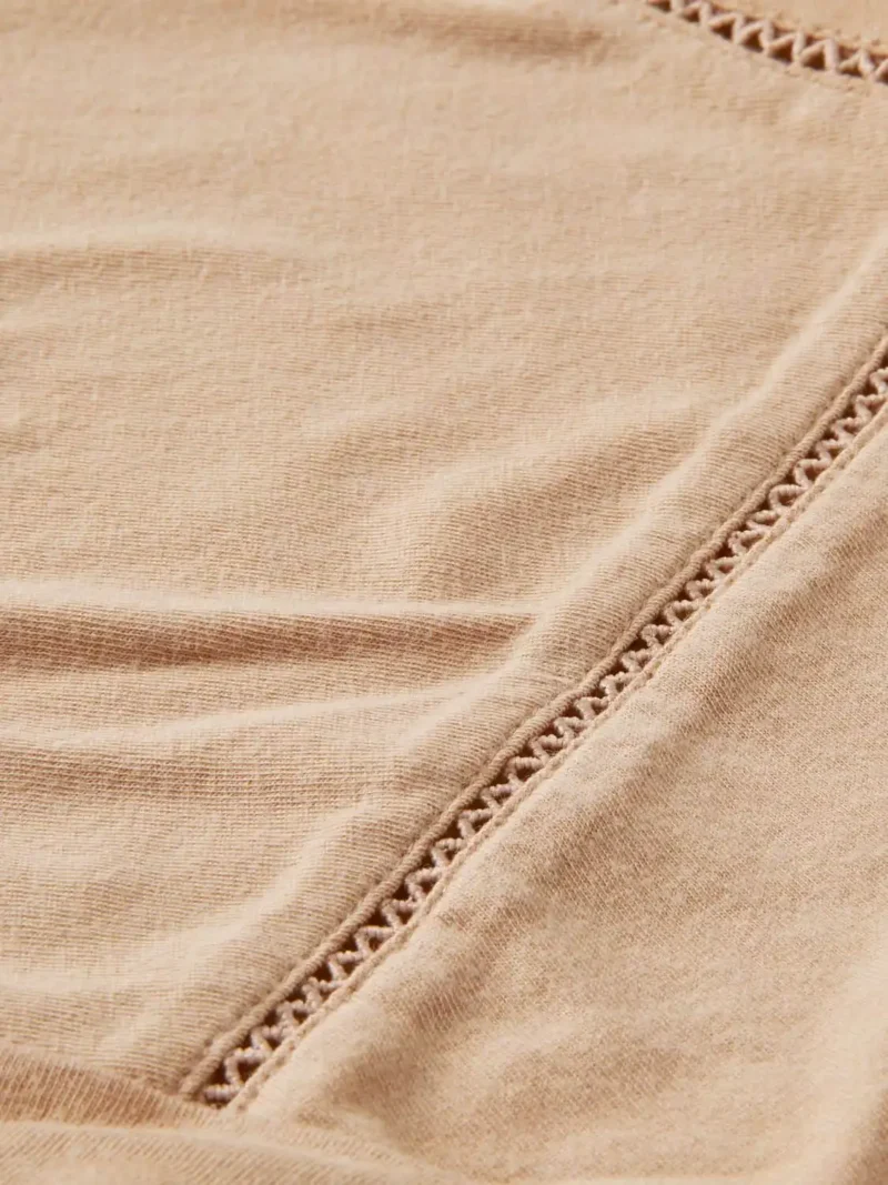 Scotch & Soda 167883 :  Scoop neck ladder tape t-shirt Wheat - Image 4