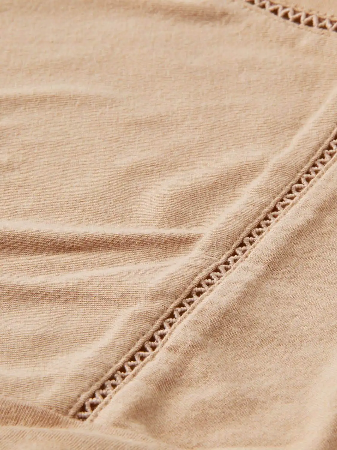 Scotch & Soda 167883 : Scoop neck ladder tape t-shirt Wheat - Image 4