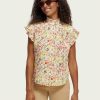 Scotch & Soda 168892: Printed flutter sleeve shirt