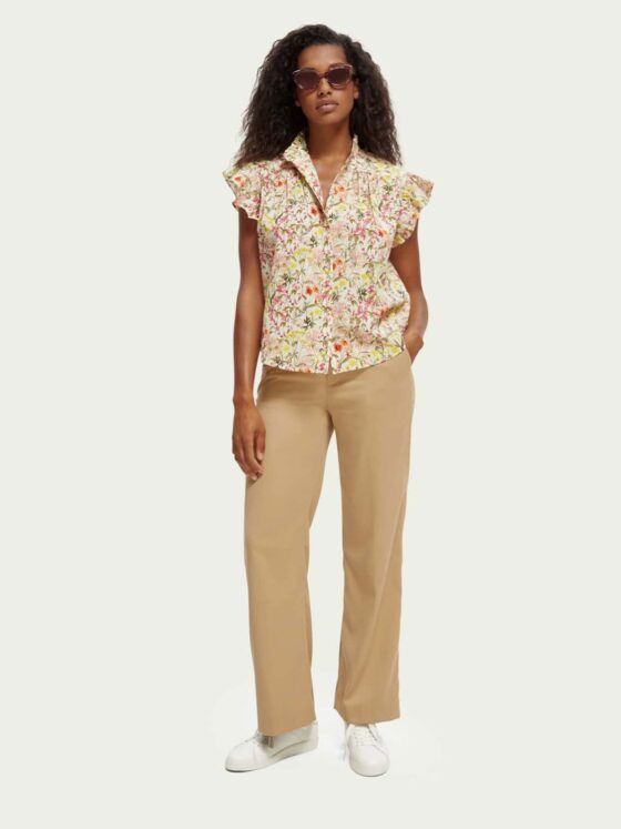 Scotch & Soda 168892: Printed flutter sleeve shirt - Image 3