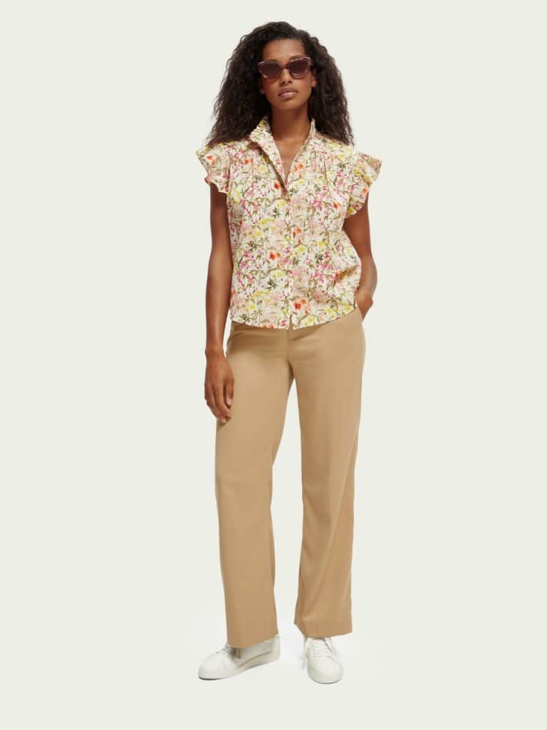 Scotch & Soda 168892: Printed flutter sleeve shirt - Image 3