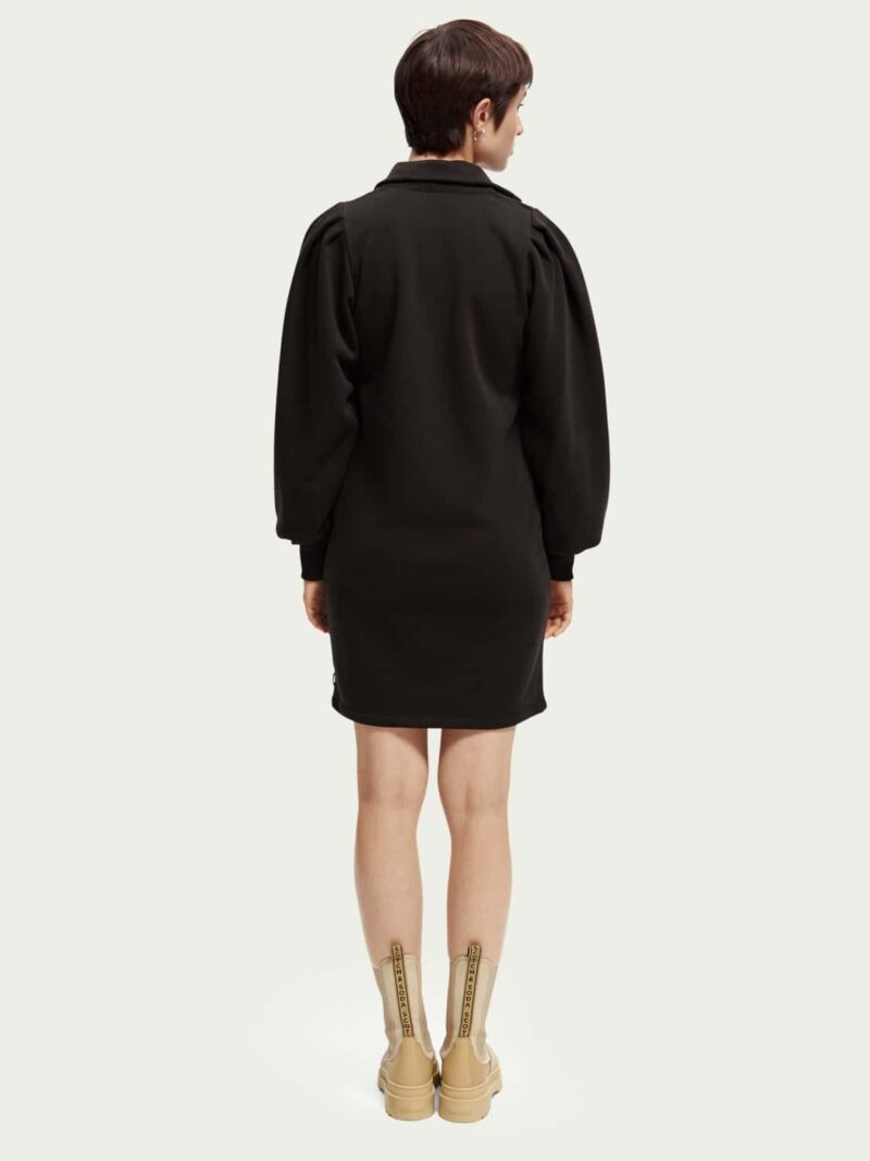 Scotch & Soda 169429 :  Half-zip sweat dress with puffed sleeves - Image 3