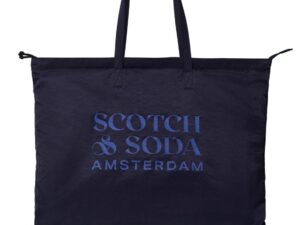 Scotch & Soda 168682 : The Centraal unisex foldaway tote bag- Navy