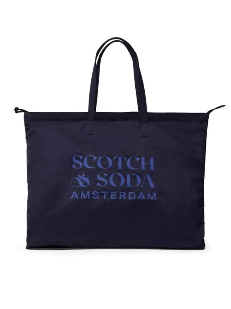 Scotch & Soda 168682 : The Centraal unisex foldaway tote bag- Navy