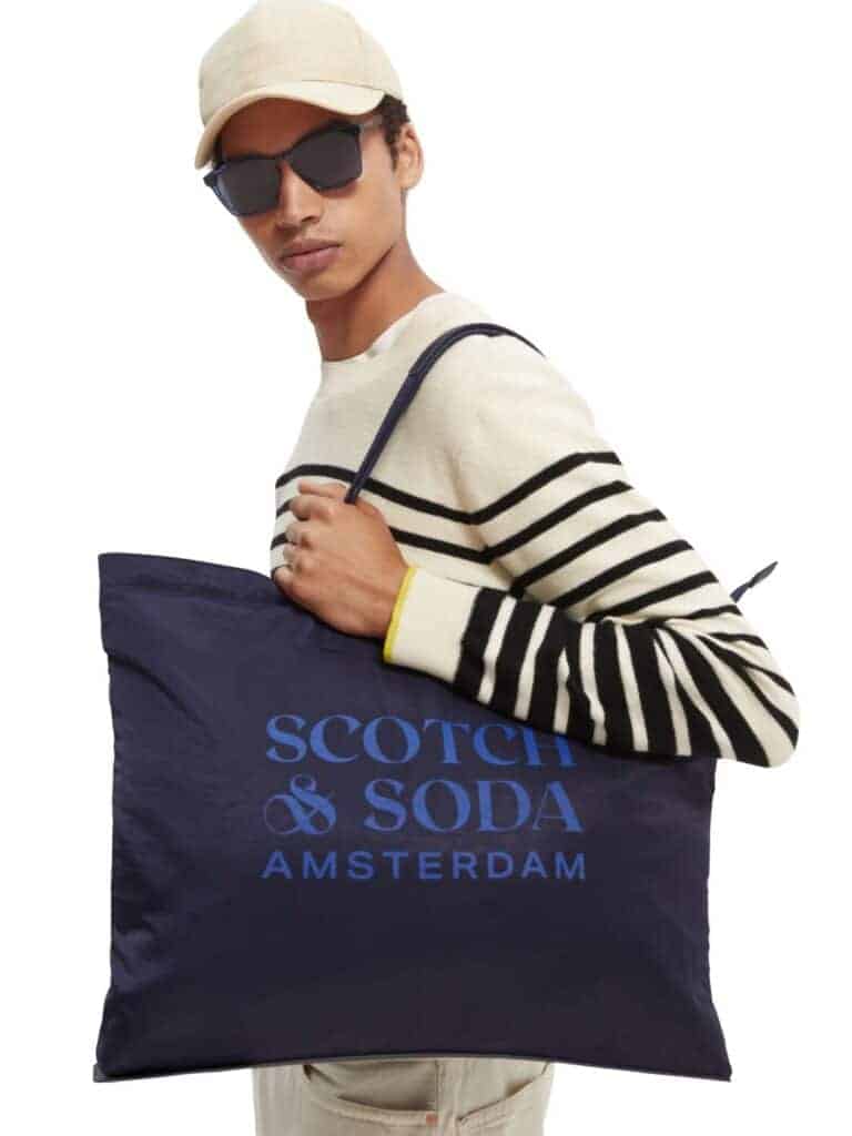 Scotch & Soda 168682 : The Centraal unisex foldaway tote bag- Navy - Image 2