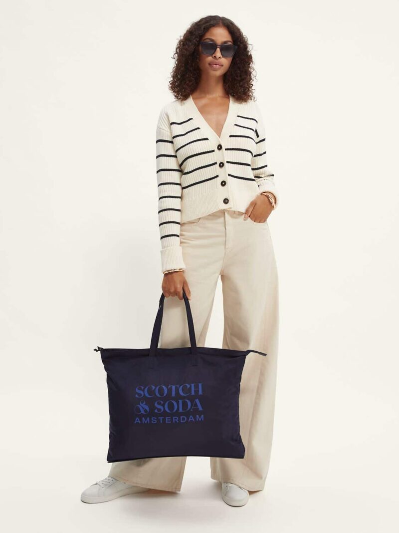 Scotch & Soda 168682 : The Centraal unisex foldaway tote bag- Navy - Image 9
