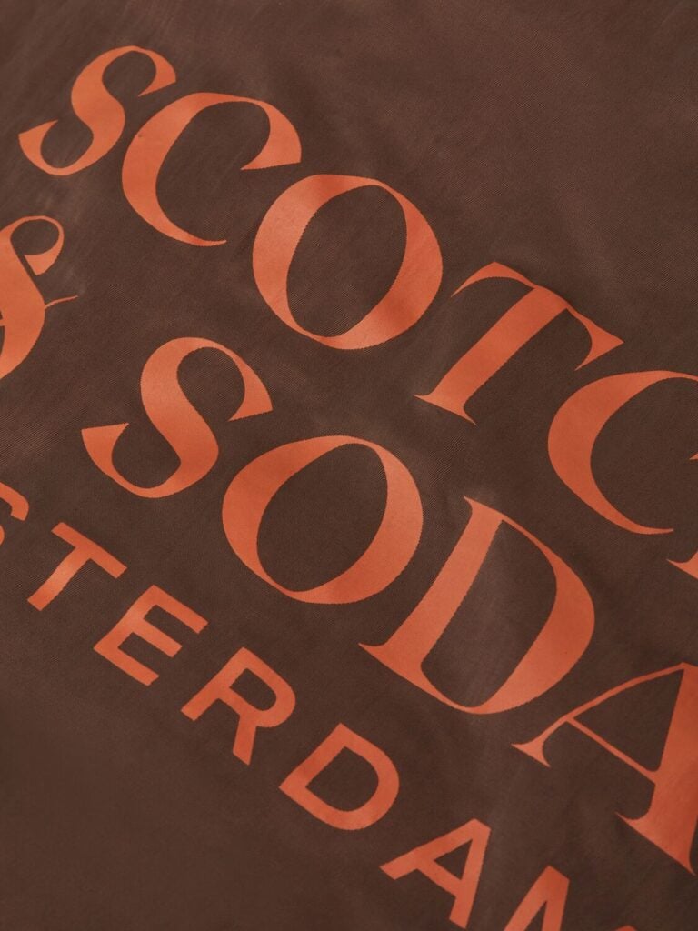Scotch & Soda 168682 : The Centraal unisex foldaway tote bag- Brown - Image 4