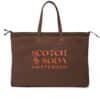 Scotch & Soda 168682 : The Centraal unisex foldaway tote bag- Brown