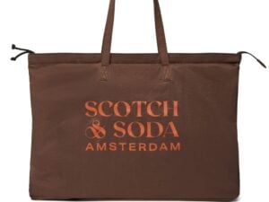 Scotch & Soda 168682 : The Centraal unisex foldaway tote bag- Brown