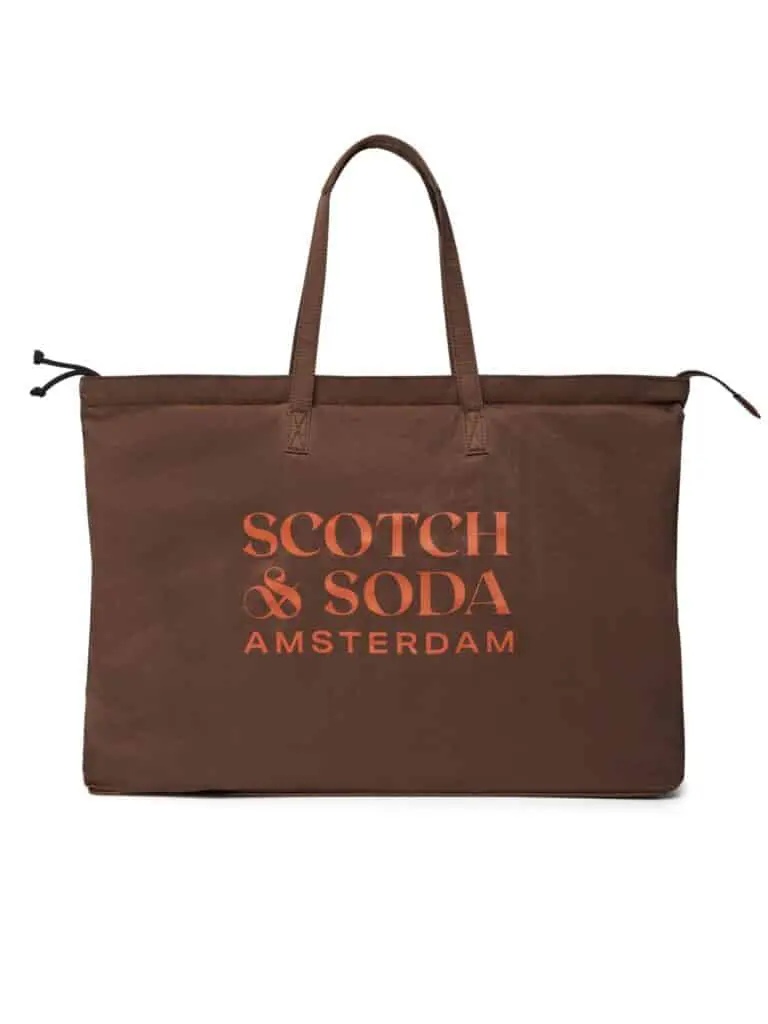 Scotch & Soda 168682 : The Centraal unisex foldaway tote bag- Brown