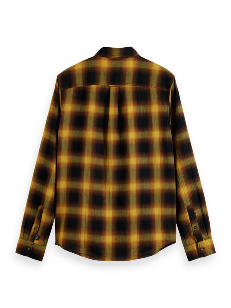Scotch & Soda 169058 : Lightweight herringbone check shirt Brown check - Image 4