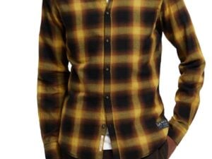 Scotch & Soda 169058 : Lightweight herringbone check shirt Brown check