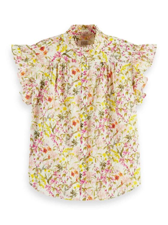 Scotch & Soda 168892: Printed flutter sleeve shirt - Image 2