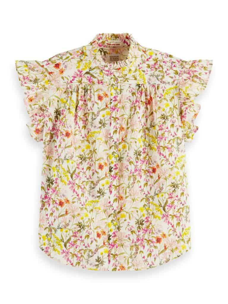 Scotch & Soda 168892: Printed flutter sleeve shirt - Image 2