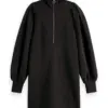 Scotch & Soda 169429 :  Half-zip sweat dress with puffed sleeves - Image 2