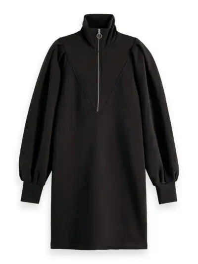 Alternative view of Scotch & Soda 169429 :  Half-zip sweat dress with puffed sleeves