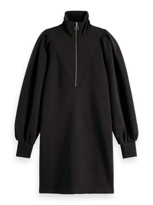 Alternative view of Scotch & Soda 169429 :  Half-zip sweat dress with puffed sleeves