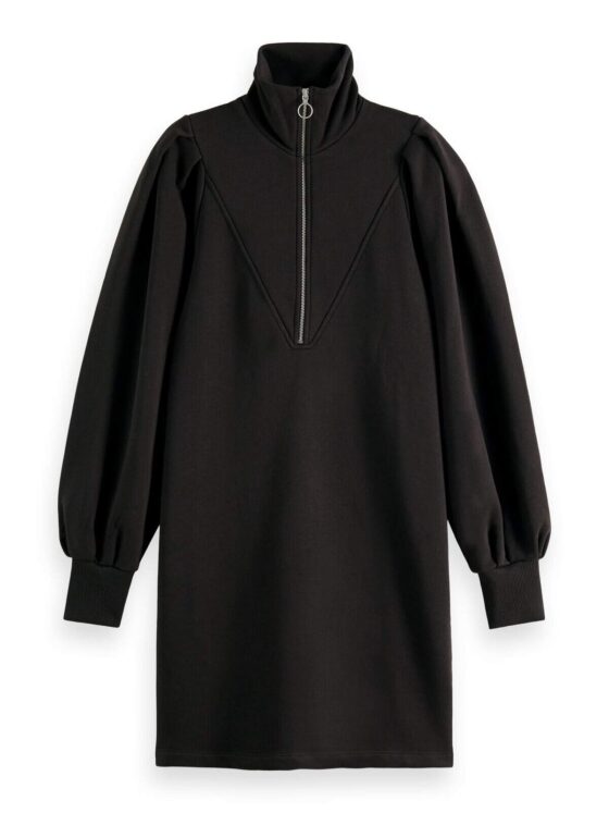 Scotch & Soda 169429 :  Half-zip sweat dress with puffed sleeves - Image 2