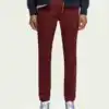 Scotch & Soda 168955 : Mott super-slim organic cotton twill chino Bordeaux
