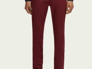 Scotch & Soda 168955 : Mott super-slim organic cotton twill chino Bordeaux