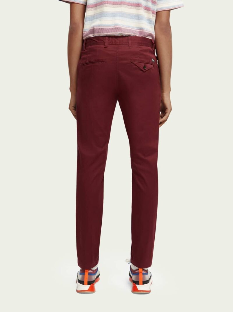 Scotch & Soda 168955 : Mott super-slim organic cotton twill chino Bordeaux - Image 6