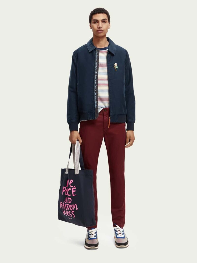 Scotch & Soda 168955 : Mott super-slim organic cotton twill chino Bordeaux - Image 5
