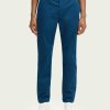 Scotch & Soda 168959 : Stuart organic regular slim-fit stretch chino Petrol