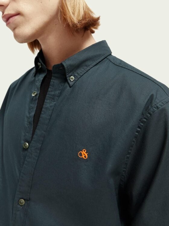 Scotch & Soda 169049 : Organic cotton oxford shirt  Space Green - Image 5