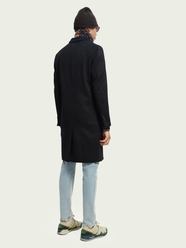 Scotch & Soda 169110 : Classic wool-blend overcoat - Night Melange - Image 6