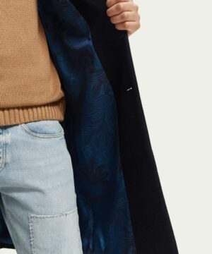 Alternative view of Scotch & Soda 169110 : Classic wool-blend overcoat - Night Melange