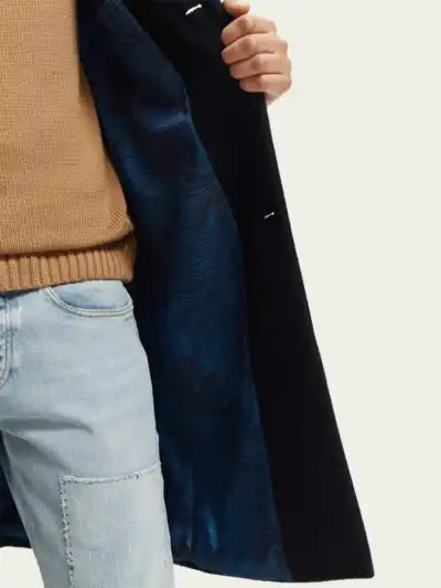 Alternative view of Scotch & Soda 169110 : Classic wool-blend overcoat - Night Melange