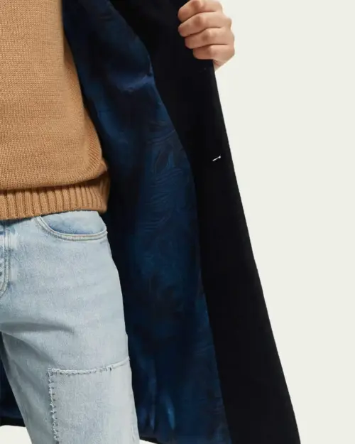 Alternative view of Scotch & Soda 169110 : Classic wool-blend overcoat - Night Melange