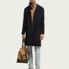 Scotch & Soda 169110 : Classic wool-blend overcoat - Night Melange