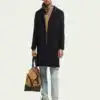 Scotch & Soda 169110 : Classic wool-blend overcoat - Night Melange