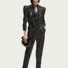Scotch & Soda 169622 :  Gathered silver jumpsuit Silver Metallic
