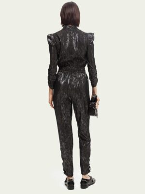 Scotch & Soda 169622 : Gathered silver jumpsuit Silver Metallic image1