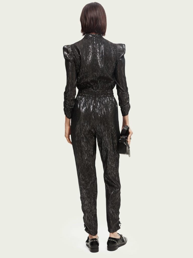 Scotch & Soda 169622 :  Gathered silver jumpsuit Silver Metallic - Image 3