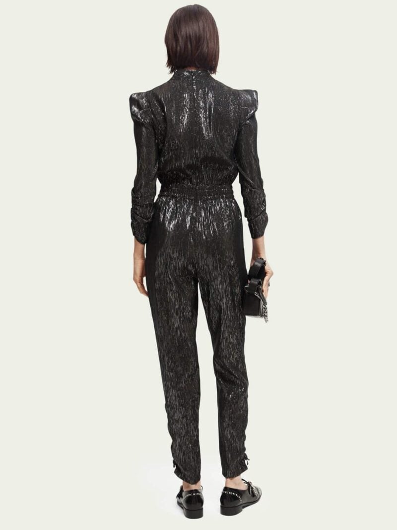 Scotch & Soda 169622 :  Gathered silver jumpsuit Silver Metallic - Image 3