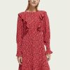 Scotch & Soda 169624 :  Ruffled long-sleeved mini dress