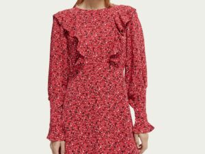 Scotch & Soda 169624 :  Ruffled long-sleeved mini dress