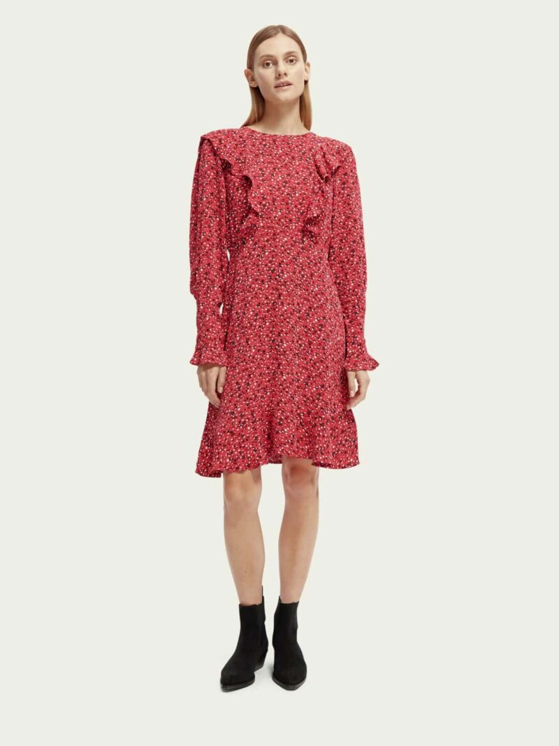 Scotch & Soda 169624 :  Ruffled long-sleeved mini dress - Image 6