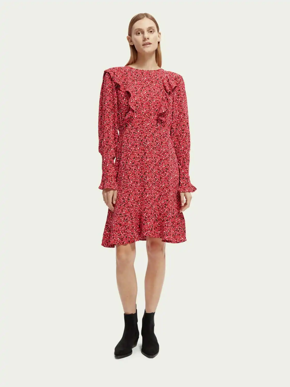 Scotch & Soda 169624 : Ruffled long-sleeved mini dress - Image 6