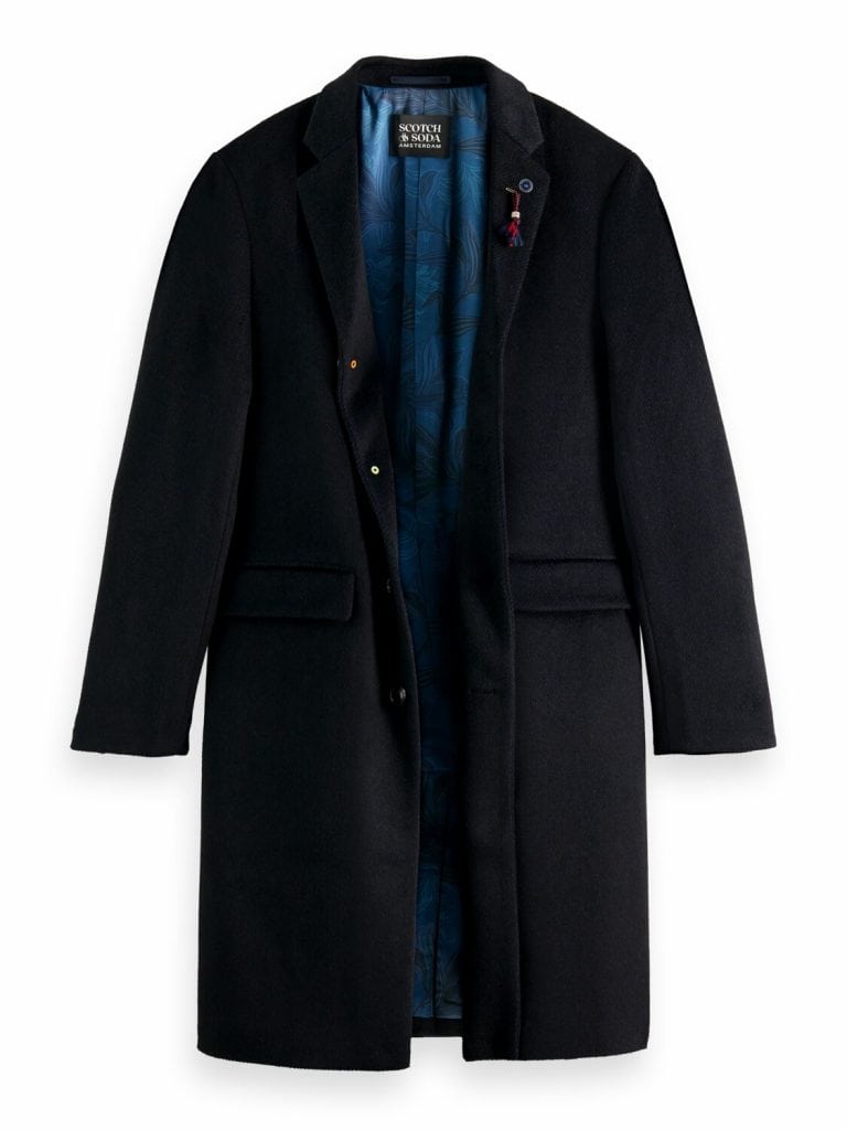 Scotch & Soda 169110 : Classic wool-blend overcoat - Night Melange - Image 3