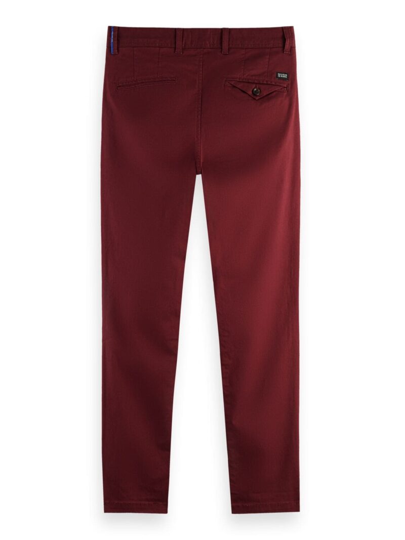 Scotch & Soda 168955 : Mott super-slim organic cotton twill chino Bordeaux - Image 4