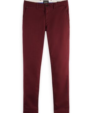 Alternative view of Scotch & Soda 168955 : Mott super-slim organic cotton twill chino Bordeaux
