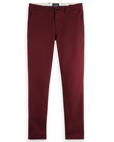 Alternative view of Scotch & Soda 168955 : Mott super-slim organic cotton twill chino Bordeaux