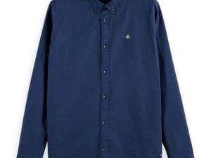 Scotch & Soda 169049 : Organic cotton oxford shirt  Steel