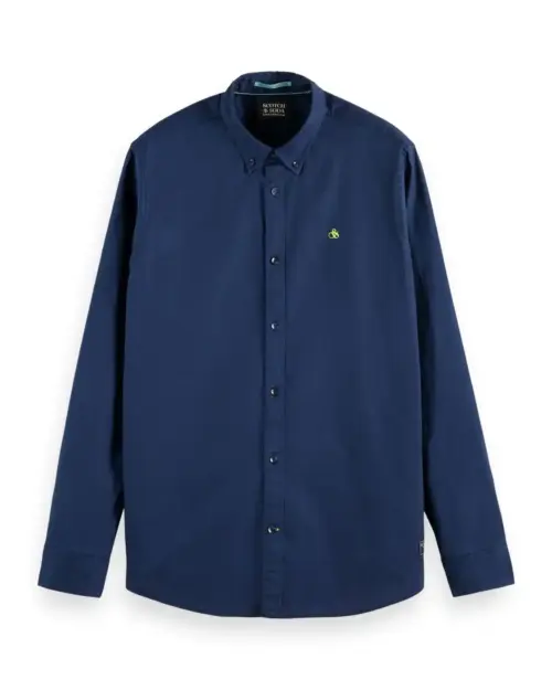 Scotch & Soda 169049 : Organic cotton oxford shirt  Steel