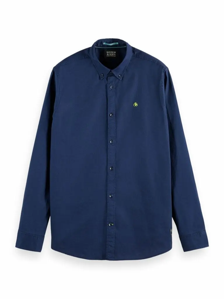 Scotch & Soda 169049 : Organic cotton oxford shirt  Steel